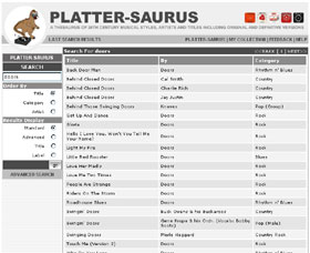 Platter-Saurus Database